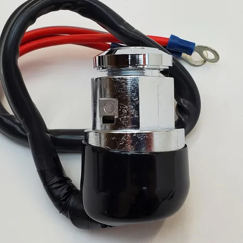 Miniatura 4 de Interruptor de encendido cromado de 3 posiciones (apagado, encendido, encendido con luces) con 2 llaves redondas resistentes a manipulaciones