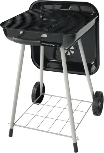 Miniatura 6 de Parrillas de carbón para barbacoa de 17.5 pulgadas con ruedas, espacio libre para parrilla de ahumador, superficie de cocción de 302 pulgadas
