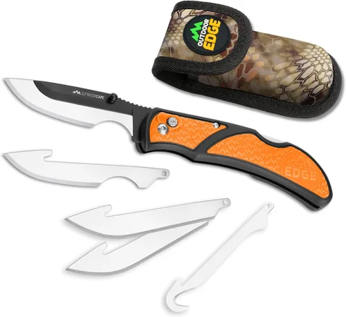 Miniatura 10 de OUTDOOR EDGE Cuchillo EDC RazorLite de 3.0 pulgadas, cuchillo plegable EDC con hojas reemplazables y clip, apertura con una mano para portabilidad