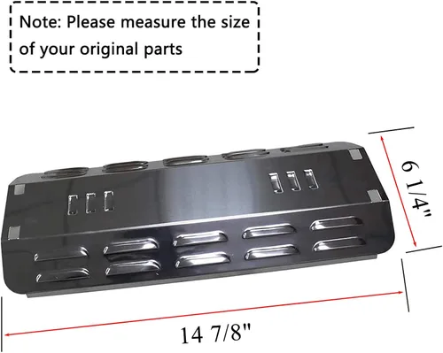 Miniatura 3 de Criditpid Piezas de repuesto para parrilla Master Forge MFA350CNP, MFA350BNP, cubierta de quemador de placa de calor de acero porcelánico, repuesto