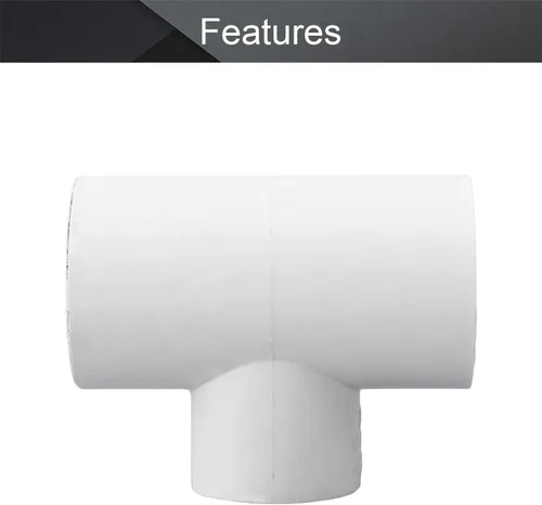 Miniatura 3 de MroMax Reductor Tee PVC Pipe Fitting T-Shaped Connector 1 x 1 x 3/4-Inch ID Slip Fix Hold Corresponding Pipe White 1pcs