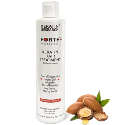 KERATIN FORTE Tratamiento capilar de queratina brasileña extra fuerte profesional 10.1 fl oz botella probada resultados increíbles 300ML