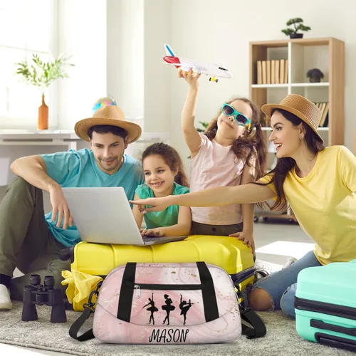 Miniatura 7 de Bolsas de baile personalizadas para niñas, bolsa de lona para gimnasio, impermeable, ajustable, bolsa de viaje, Sytle 2