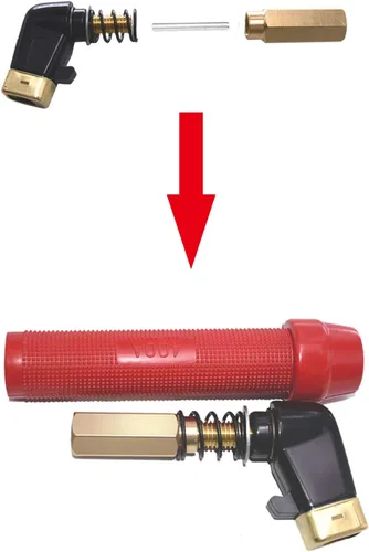 Miniatura 2 de Reboot Portaelectrodos de soldadura tipo twist de 400AMP de cobre completo, abrazadera de electrodo de servicio pesado, accesorios para máquina