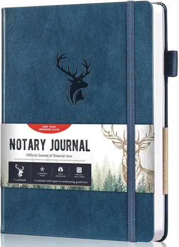 Miniatura 15 de molekaus Diario de notario, libro de registro de notario, diario público para actos notariales con 236 entradas de registro notarial, páginas Verde
