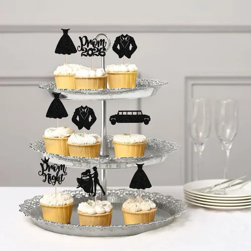Miniatura 6 de 24 piezas de decoración de cupcakes de graduación para fiesta 2026, selecciones de cupcakes de noche de graduación 2026, decoraciones para pasteles