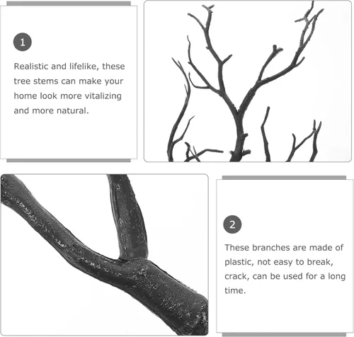 Miniatura 3 de MAGICLULU Ramas decorativas para árboles, 4 piezas, de plástico, artificial, para plantas secas, ramas secas, ramas decorativas, ramas, ramas
