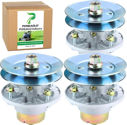 Miniatura 10 de Conjunto de husillo AM144608 previamente engrasado con polea de husillo UC20697 para John Deere X330 X350 X354 X370 X380 X384 X390 X394 X570 X580