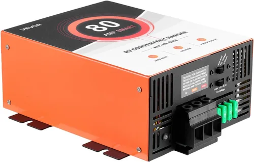 Miniatura 9 de VEVOR Convertidor de energía para RV, 80 amperios, 110V AC a 12V DC Cargador de batería para RV, Carga inteligente de múltiples etapas, Rango