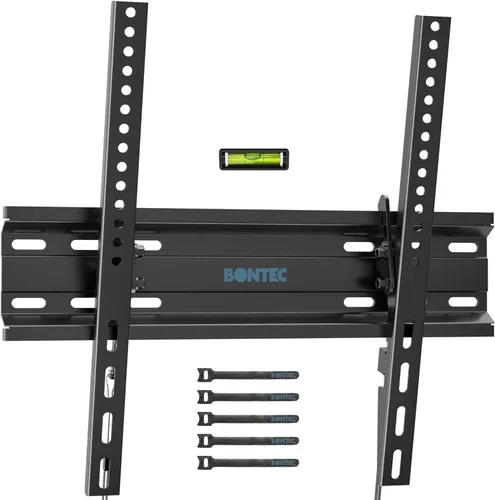 BONTEC Soporte de pared inclinable para televisores de 23 a 60 pulgadas, diseño de perfil bajo, VESA máximo de 15.748 x 15.748 in, soporta hasta 115