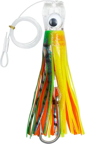 Miniatura 11 de Señuelos de arrastre de agua salada, señuelos de pesca de 6/9 pulgadas en alta mar para atún Marlin Mahi Wahoo Cebo de pesca en mar profundo, Mezcla