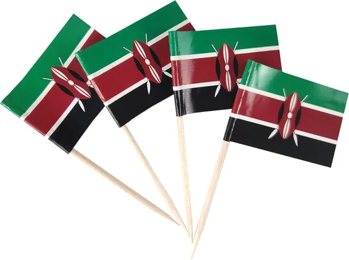 Miniatura 19 de JBCD Bandera afroamericana con palillo de dientes panafricano, mini banderas negras de liberación para cupcakes, 200