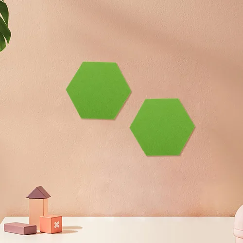 Miniatura 6 de MAGICLULU Paquete de 12 azulejos de pared de fieltro hexagonales, paneles acústicos para el hogar, oficina, aula