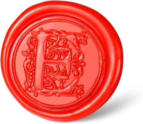 Miniatura 23 de Sello de cera Mceal, sello grande de 1 1/5"(30mm) de diámetro, cabeza de latón plateado con mango de madera, serie de letras de la A a la Z