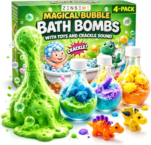 Miniatura 11 de Bombas de baño para niños con juguetes en el interior con tarjetas flash, bombas de baño deportivas para niños, juego de regalo de 18 perfumadas