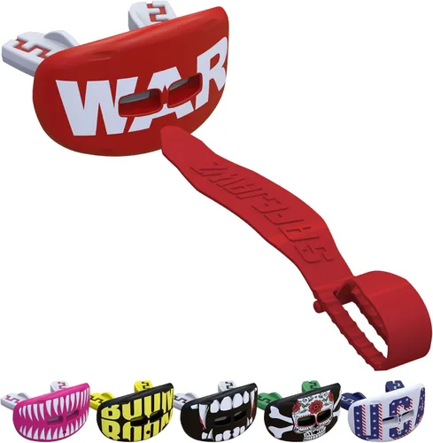 Miniatura 9 de SAFEJAWZ Protector de labios deportivo, protector bucal de fútbol con correa desmontable, protector de labios transpirable para adultos y jóvenes