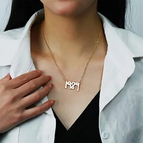 Miniatura 2 de BUREI TS - Collar inspirado en TS para amantes del folklore Swiftie 1989 Speak Now Reputation Necklace for Eras Tour Outfit