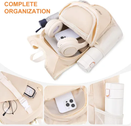 Miniatura 3 de MOSISO Mochila pequeña de senderismo de 10 L para mujeres y hombres, mochila plegable e informal ligera con bolsillo frontal de acceso rápido