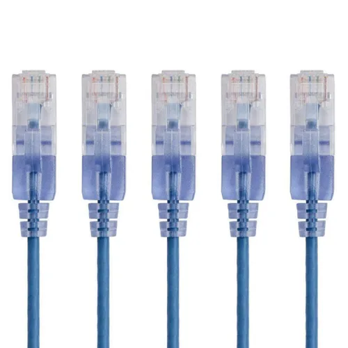Miniatura 79 de Monoprice Cat6A - Cable de conexión Ethernet de 6 pulgadas, negro, UTP, 30 AWG, 10G, cable de cobre puro desnudo, sin enganche, RJ45, serie SlimRun