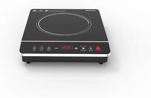 Miniatura 2 de Panana - Cocina de inducción portátil, placa de cocción de 1800 W, quemador de encimera, 10 niveles de temperatura, temporizador, apagado
