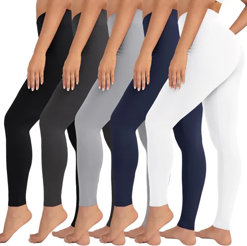 Miniatura 15 de VALANDY Leggings de cintura alta para mujer, elásticos, control de abdomen, entrenamiento, correr, yoga, pantalones, tallas regulares y grandes