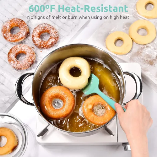 Miniatura 3 de Juego de espátulas de silicona resistentes al calor: U-Taste 600ºF - Utensilios de grado alimenticio sin costuras de alta temperatura, silicona
