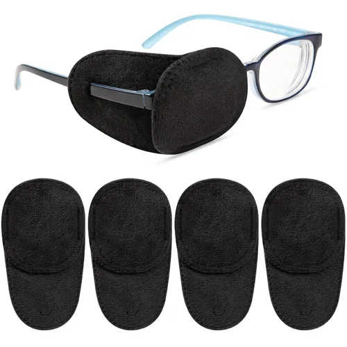 Paquete de 4 parches para ojos para niños, niñas, niños, parche para ojos derecho e izquierdo para anteojos, parche para ojos perezosos para niños