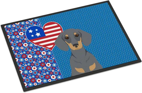 Miniatura 102 de Caroline's Treasures WDK5119JMAT Airedale Terrier USA - Tapete para interiores o exteriores, 24 x 36 pulgadas, tapete para puerta delantera