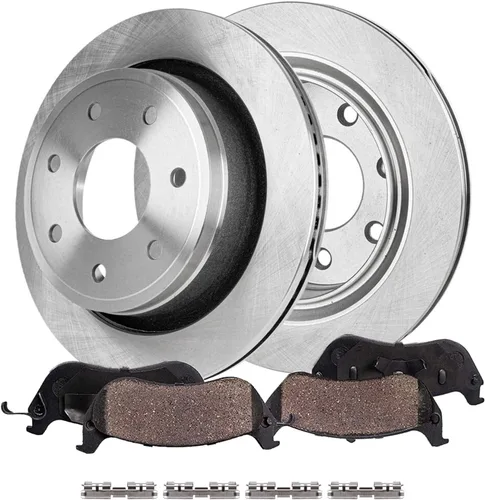 Miniatura 15 de Detroit Axle - Kit de frenos para Ford Transit Connect 2018-2023, rotores de freno de disco Pastillas de freno de cerámica con reemplazo