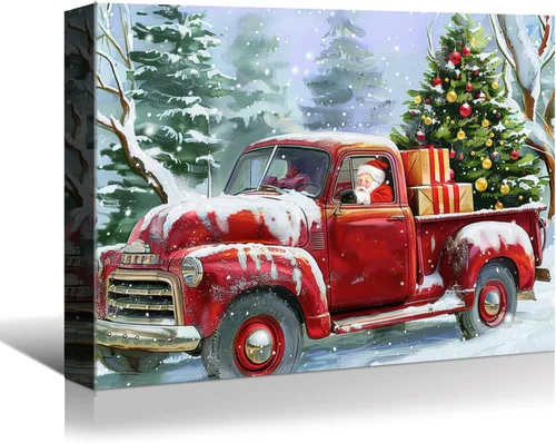 Miniatura 37 de Denozer - Arte de pared de muñeco de nieve de Navidad, impresiones artísticas sobre lienzo para dormitorio, sala de estar, decoración de pared