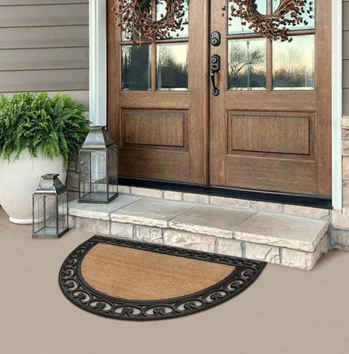 Miniatura 56 de A1HC Tapete para Puerta de Fibra de Coco Natural y Caucho, 30"x48" – Grueso, Duradero, Resistente, Anti-Desprendimiento, Resistente a