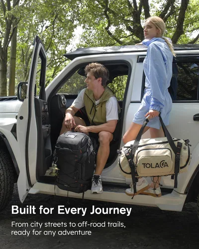 Miniatura 9 de Tolaccea Mochila deportiva con funda independiente para laptop para hombre y mujer, Negro, Opciones de transporte 3 en 1 mochila, mano y bandolera