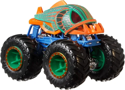 Miniatura 3 de Hot Wheels Toy Monster Trucks Creature - Juego de 3 camiones de juguete en escala 1:64: Shark Wreak, Piran-ahh y Mega-Wrex