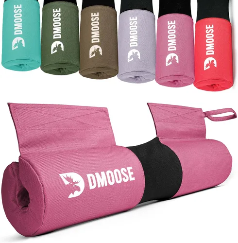 Miniatura 10 de DMoose Fitness Almohadilla de Barra para Empuje de Cadera, Sentadillas y Estocadas - Cojín de Espuma Gruesa Antideslizante para Soporte de Cuello