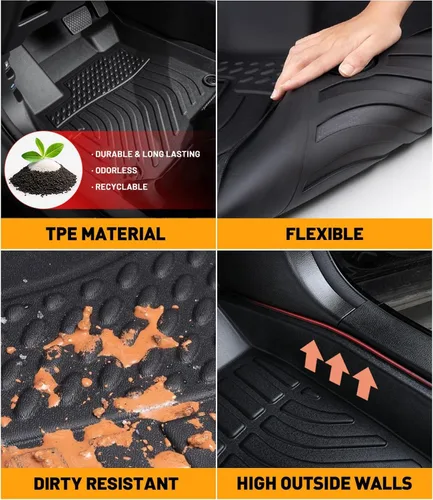Miniatura 6 de Alfombrillas para Suelo de Coche Forros de Repuesto para Ford Bronco Sport 4 Puertas 2021-2025 Duraderas Sin Olor Ajuste Personalizado Delanteras