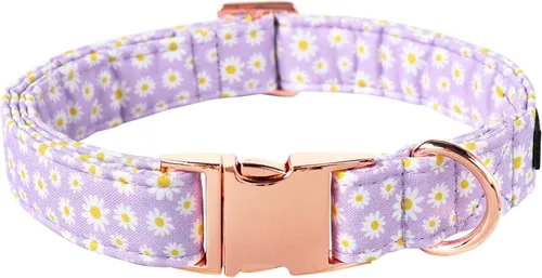 Miniatura 13 de Collar para perro Lionet Paws, cómodo y ajustable, collar lindo con hebilla de metal para perros machos y hembras, patrón de pelota de tenis, Tennis