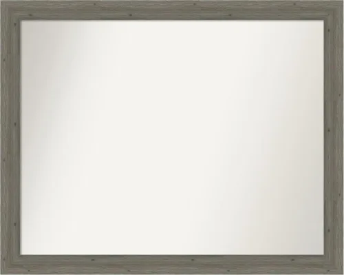 Miniatura 466 de Amanti Art Espejo de pared personalizado no biselado (24.5 x 24.5 pulgadas), marco gris marrón alta, varios tamaños personalizados, espejo de baño