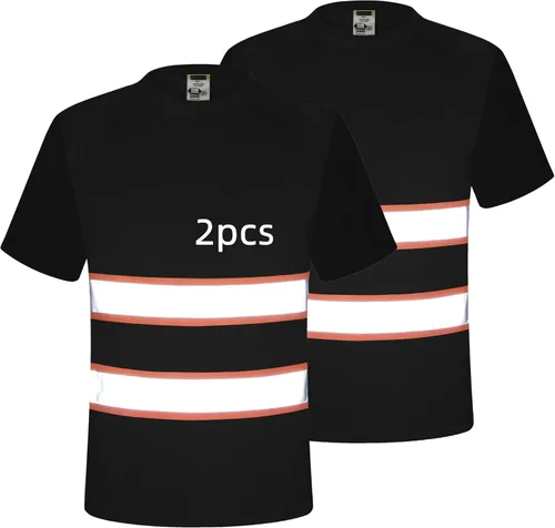 Miniatura 11 de Camisa de seguridad para hombre, camiseta reflectante de alta visibilidad, de secado rápido, transpirable, suave