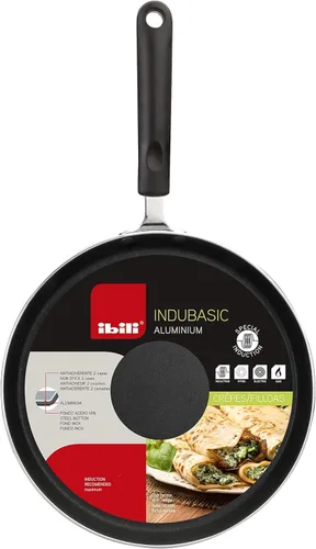 Miniatura 8 de IBILI Sartén antiadherente para crepas de 7.8 pulgadas Fabricado en España Plancha Tawa compatible con inducción para panqueques, Dosa, Roti