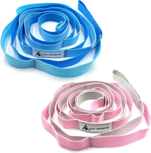 Miniatura 7 de Correa de estiramiento con bucles para yoga, correa de estiramiento para terapia física, correa de ejercicio no elástica para pilates, danza y Negro
