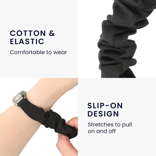 Miniatura 3 de kwmobile Correa de reloj compatible con Xiaomi Mi Smart Band 6 / Mi Band 6 / Band 5 – Correa de reloj de banda elástica negra