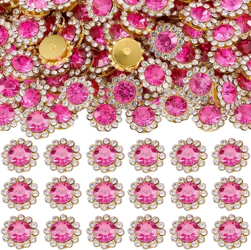 Miniatura 12 de 160 diamantes de imitación para coser de 0.472 pulgadas, base de metal, diamantes de imitación para coser en ropa, zapatos, aretes, cinturón