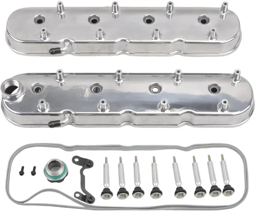 Miniatura 12 de Cubierta de válvula de motores de aluminio fundido con soportes de bobina compatible con GM LS LS1 LS2 LS3 LS6 5.3 6.0 - Negro