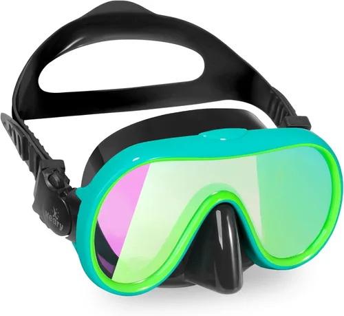 Keary Kids Swim Goggles with Nose Cover for 5-16 Anti Fog Swimming Mask for Toddler Boys Girls Youth