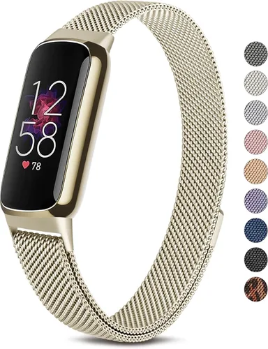 Correa de metal para Fitbit Luxe bandas para mujeres y hombres, correas ajustables de acero inoxidable, bandas de repuesto para Fitbit Luxe/Luxe
