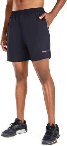 Miniatura 13 de baleaf Pantalones cortos deportivos de running y entrenamiento de 5 pulgadas para hombre, ligeros con bolsillo con cremallera