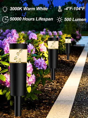 Miniatura 2 de Luces de Sendero Paisajístico de Bajo Voltaje de 5W con Conectores 12V Iluminación Paisajística Exterior Luces LED de Poste de Sendero Cableadas