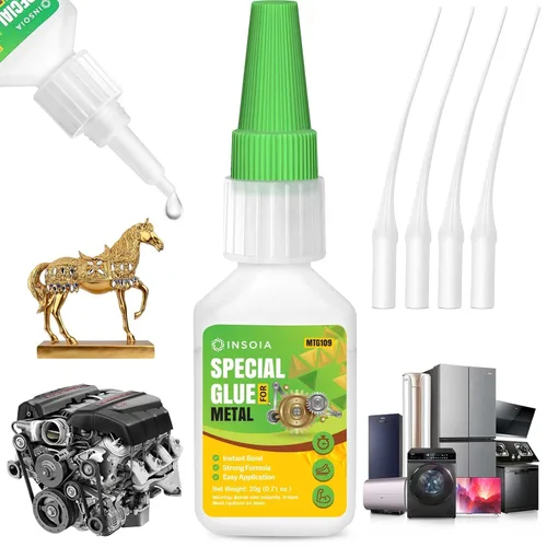 Miniatura 20 de Pegamento para vidrio, 0.71 onzas (0.71 oz), pegamento transparente para reparación de vidrio, adhesivo de vidrio de fijación rápida, resistente