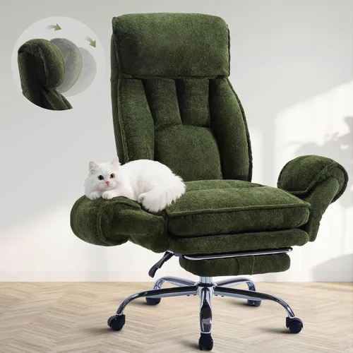 Miniatura 7 de Criss Cross Office Chair, Cloud Desk Computer Chair with 5-Position Adjustable Armrests & Headrest for Pets & Cross Legged Sitting, Executive Gaming