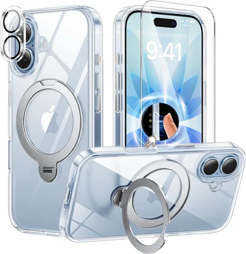 Miniatura 71 de Funda magnética diseñada para iPhone 11 Pro Max, [probada en caídas de grado militar] [compatible con MagSafe] Funda protectora delgada translúcida